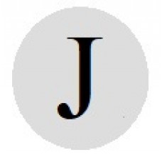 Бусины с буквами серебристые круглые J